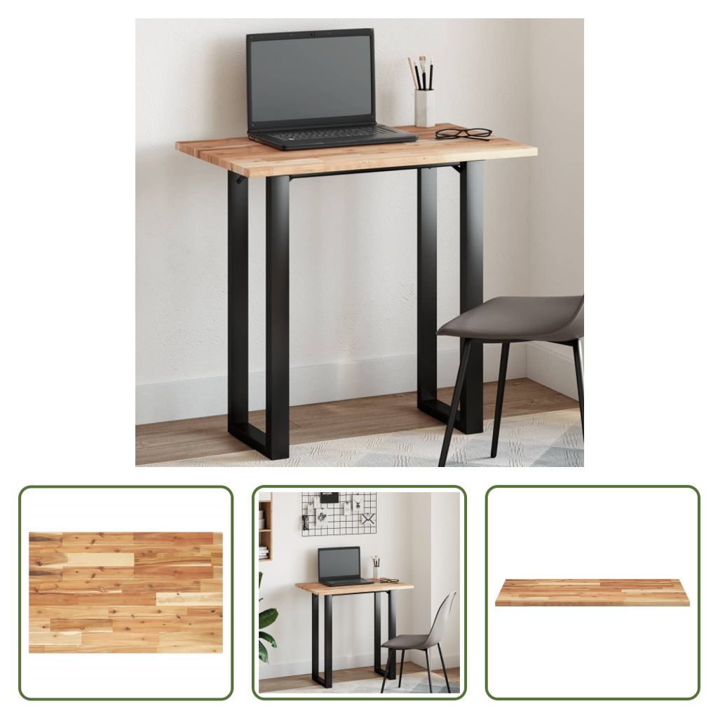 The Living Store Tischplatte Rechteckig 100x50x2 cm Massivholz Akazie