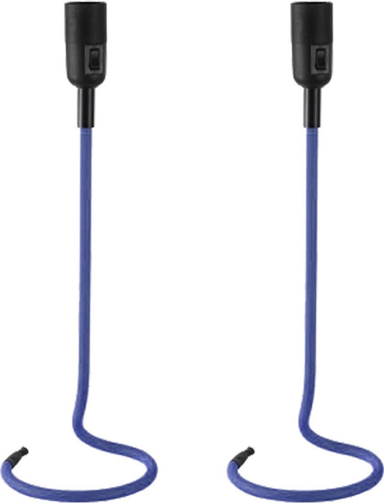 2er Set Tischlampe, Kabel Design, blau, H 46,5 cm