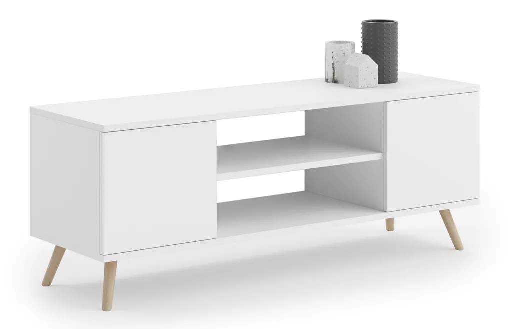 Mobile TV Bianco Focus RTV 135 - Spazio e Sicurezza per la Casa