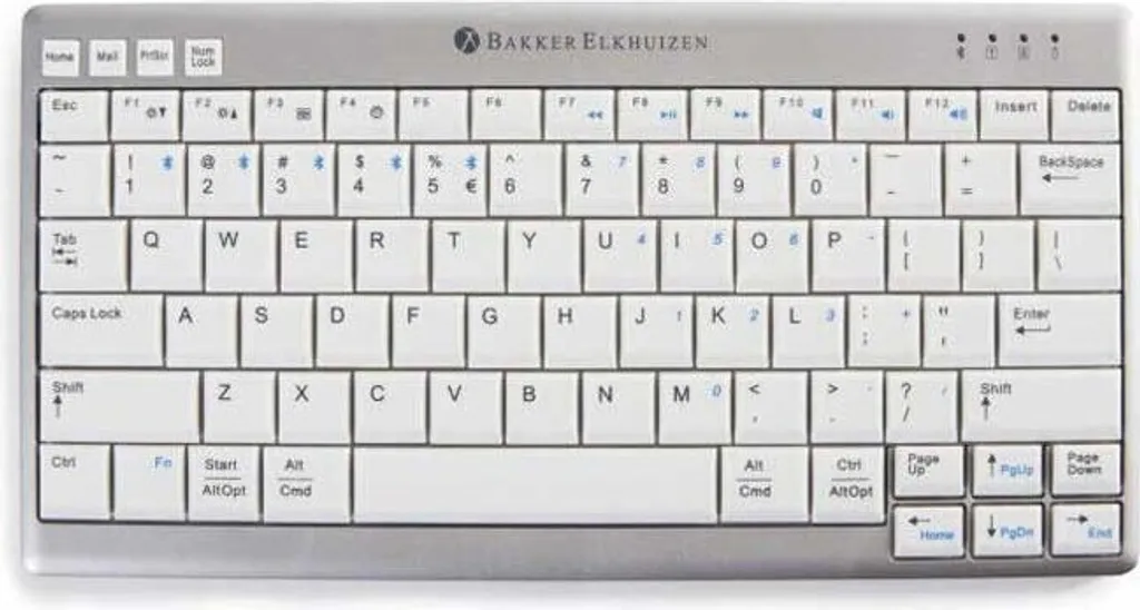 BakkerElkhuizen UltraBoard 950 Clavier Bluetooth Slim Layout DE Gris - 11