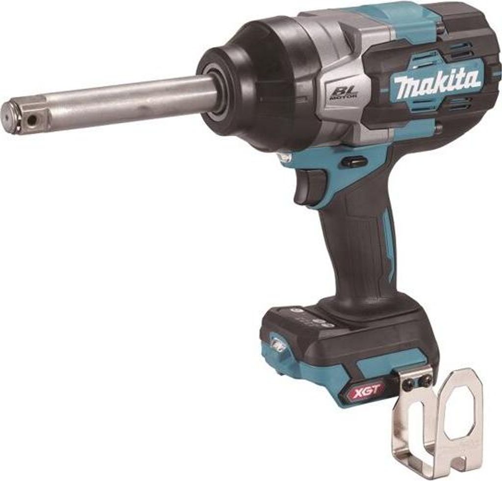 A cordless impact wrench with a battery pack attached, shown against a white background.