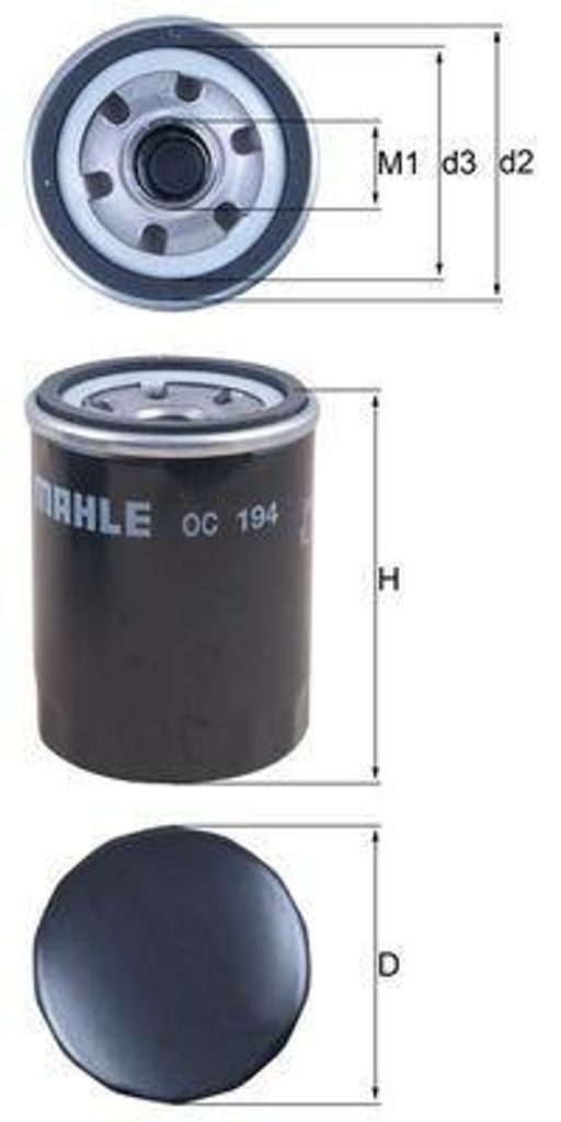 Ölfilter KNECHT OC 194 Anschraubfilter für FORD BANTAM Pick-up für FIAT PALIO (178BX) für NISSAN Patrol GR V SUV (Y61) für KIA SPORTAGE (K00)