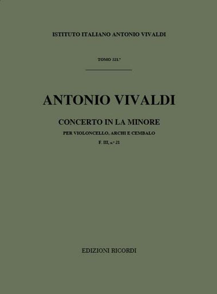 Konzert a-Moll RV420 für Violoncello,Streicher und Bc