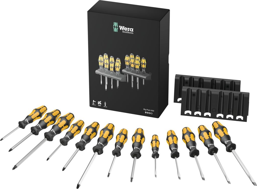 Wera - Jeu de tournevis Kraftform BIG, 900 pièces, 15 Image du produit 