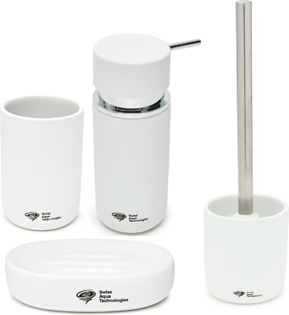 BB LOFTY Bad Accessoires Set aus Keramik, weiß