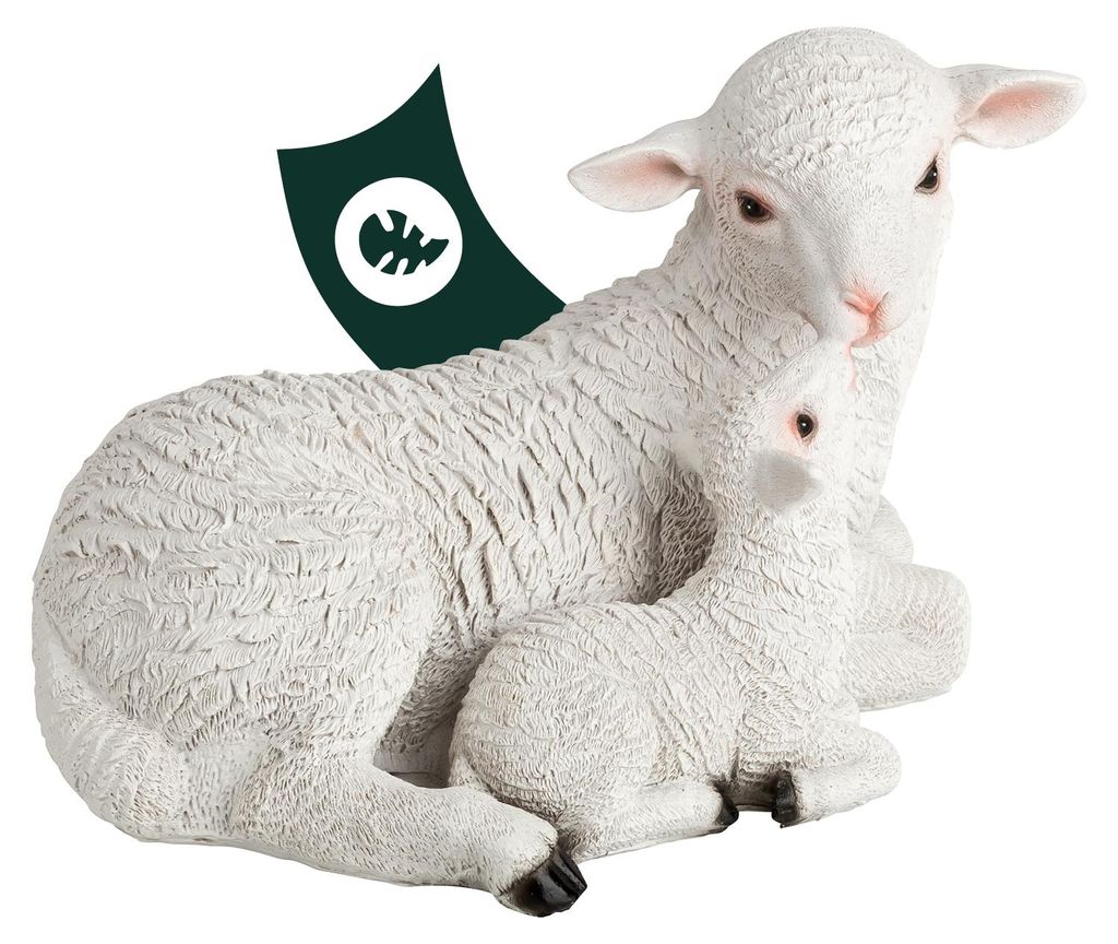 Dekoschafe Gartenfiguren - Lämmer und Schaf Deko für Produktbild 