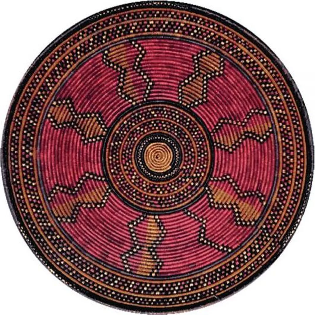 Tapis rond 160cm In & Out Zoya 418 X - Anti-tache et facile d'entretien