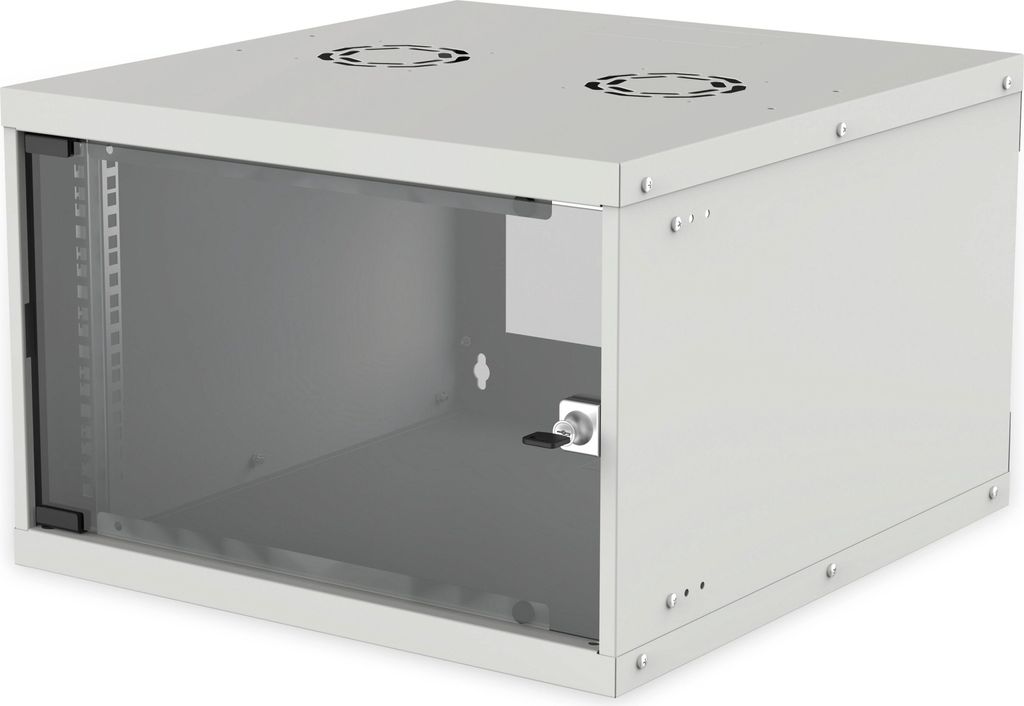 Intellinet 19" Wandverteiler - Basic Line - 6 HE - 353 (H) x 540 (B) x 560 (T) mm - Flatpack - Schutzklasse IP20 - grau - Wandmontiertes Regal - 6U...