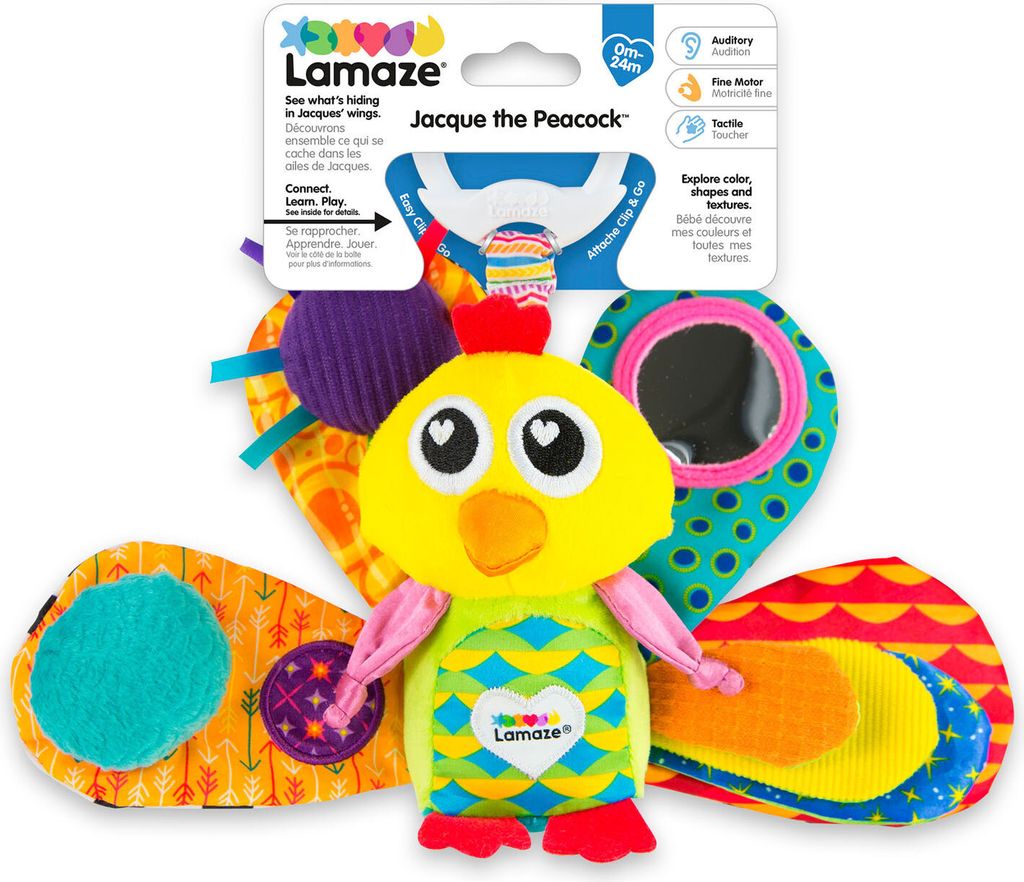 TOMY Lamaze ciondolo in peluche pavone LC27013 Immagine del prodotto 