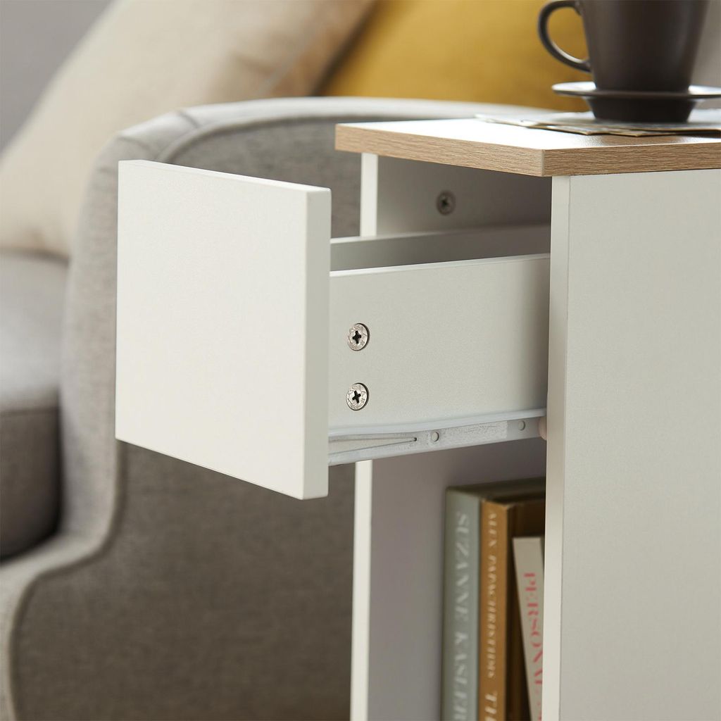 SoBuy Nachttisch schmal Nachtschrank kleiner Beistelltisch Produktbild 