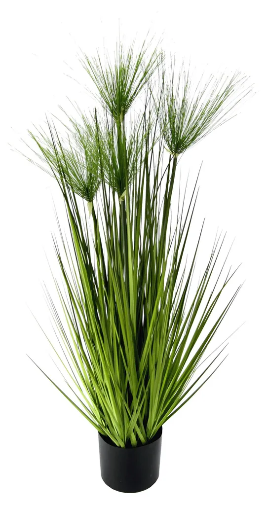 Cyperus artificiel vert 100cm en pot - Plastique haute qualité durable