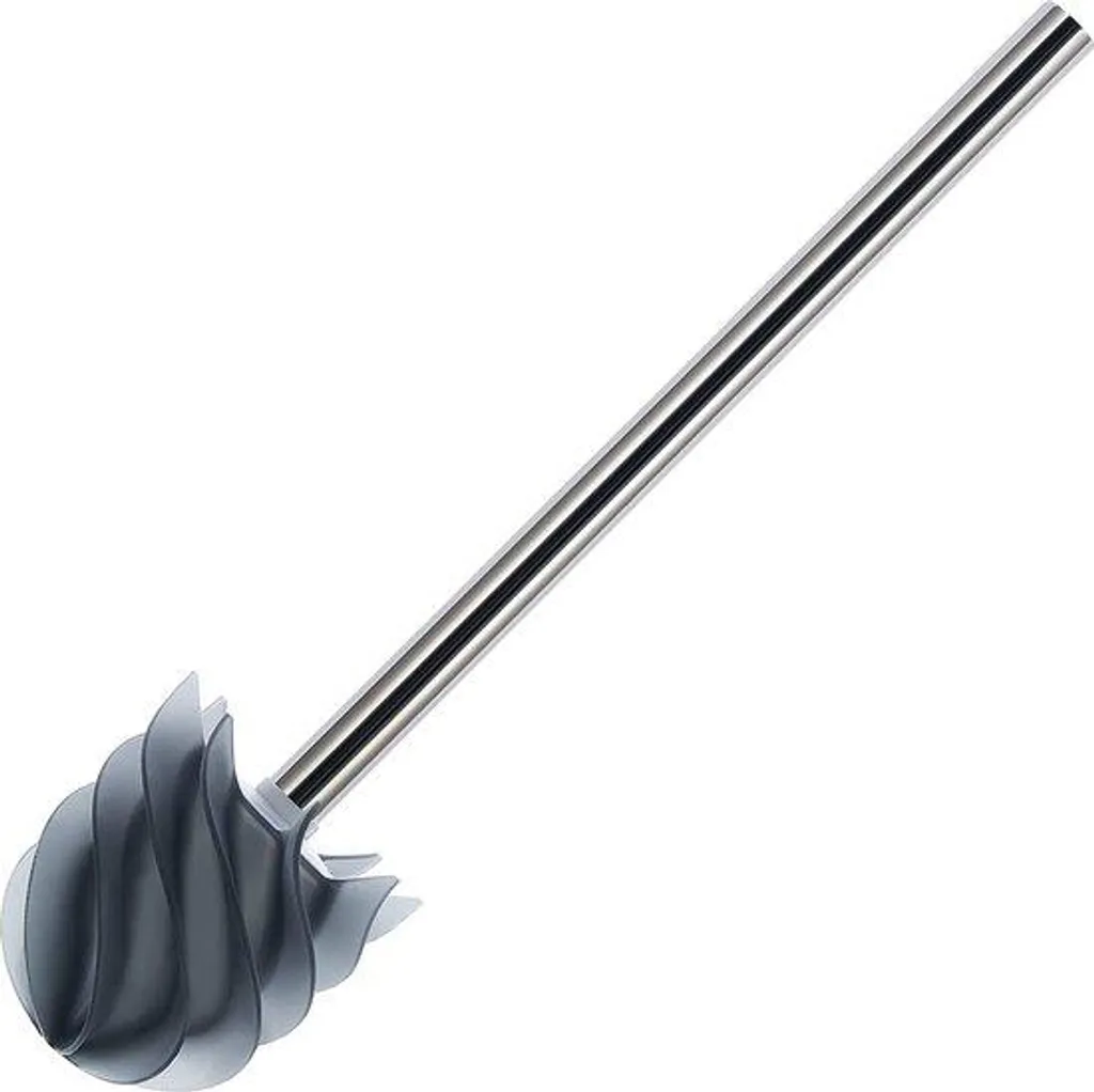Brosse WC hygiénique silicone manche inox 40cm avec recharge incluse