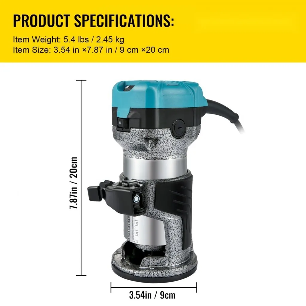 Défonceuse électrique 710W 33000 tr/min avec 3 pinces de serrage - 7