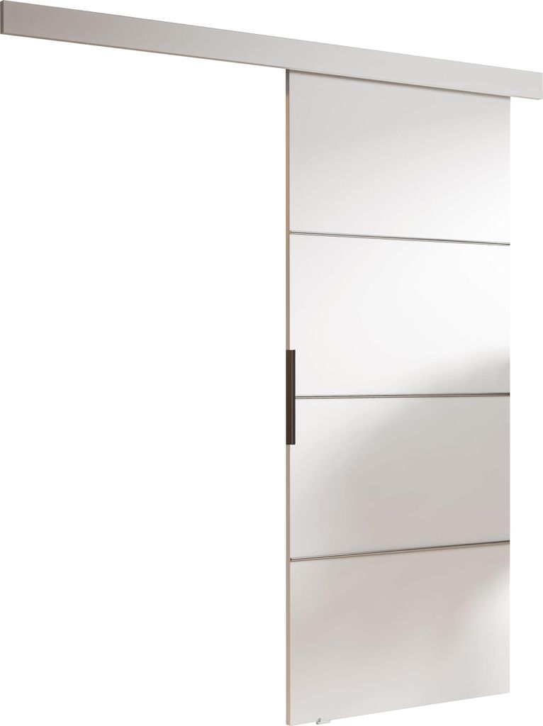 KIER FURNITURE Schiebetür Komplettset MALIBU PLUS 80, Schiebetür, Sliding Door, Innentüren Komplettset,Universal Tür, Türblatt Innen Weiß 86x...