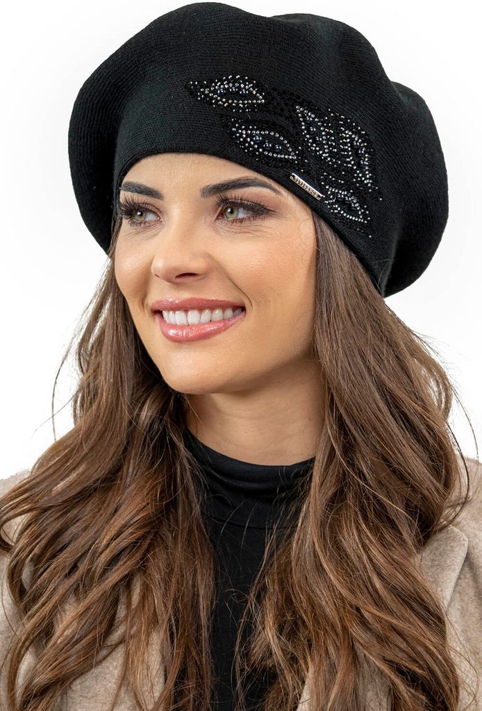 Vivisence damen baskenmütze eleganter wintermütze warm und gemütlich kopfbedeckung an winter und herbst warm dick strickmütze, klassisch mütze...