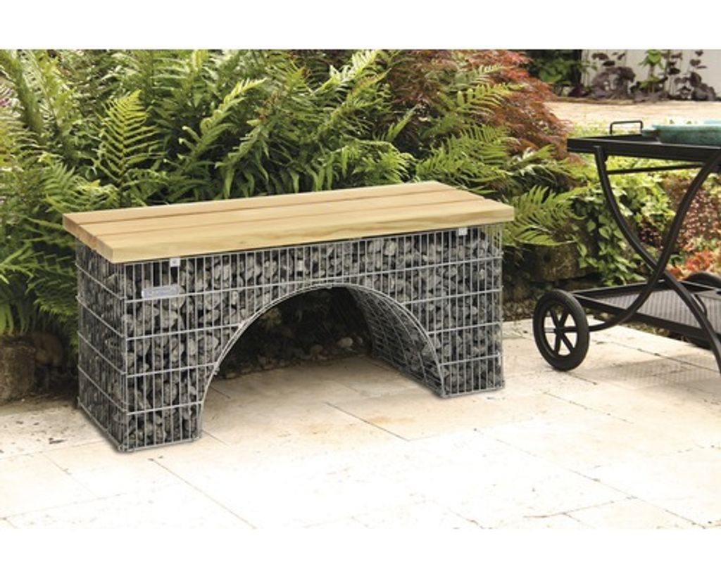 Sitzbank Bogengabione bellissa 125x45x54 cm