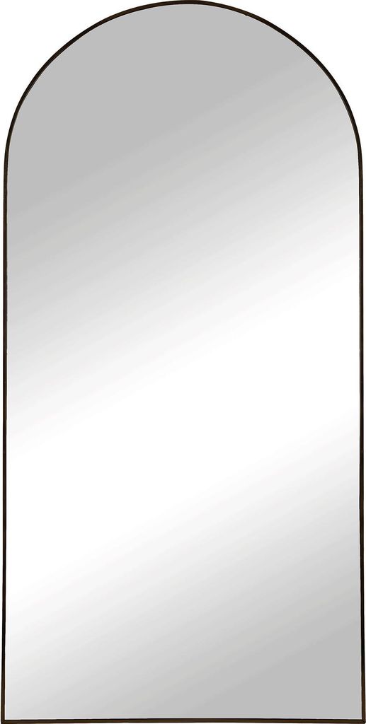 Standspiegel >Madrid< in Schwarz, Aluminium, Spiegel - 90x180x2,8cm (BxHxT)