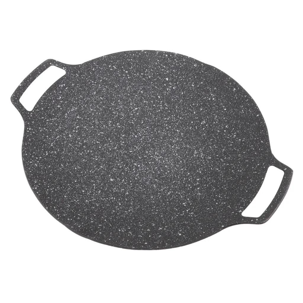 Plaque BBQ Coréenne Ronde 34cm en Fonte d'Aluminium pour Grillades