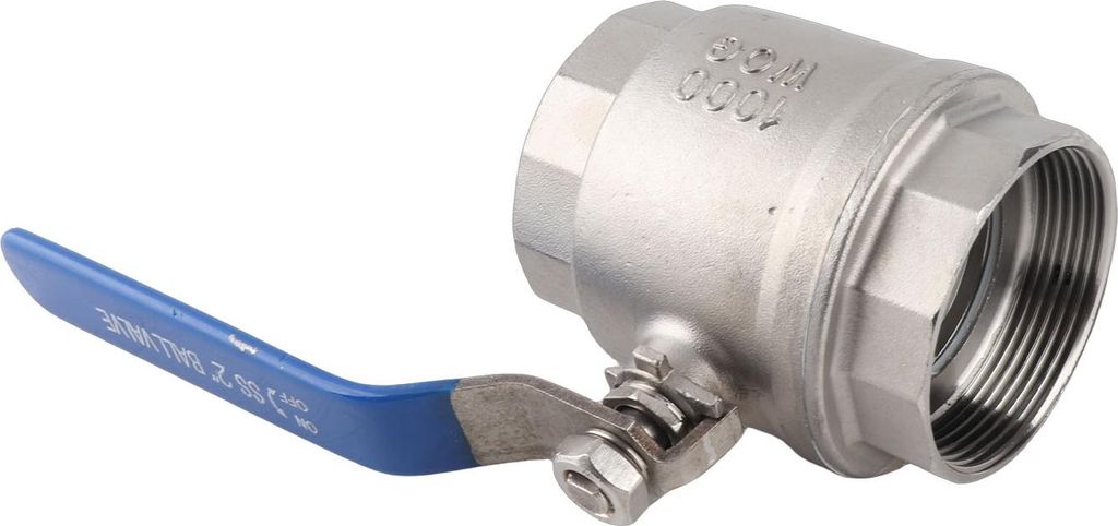 Zweiteiliger Kugelhahn mit vollem Durchgang, Innengewinde, Edelstahl 304, 2" DN50, 1000 WOG