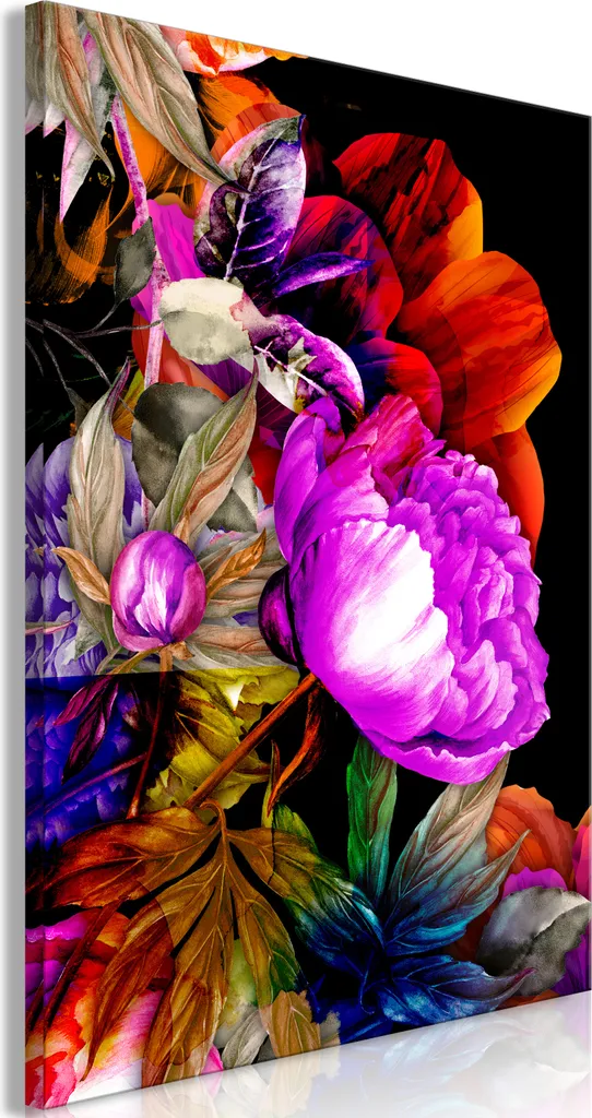 Quadro Floreale su Tela 80x120 - Decorazione Parete Giardino Estivo