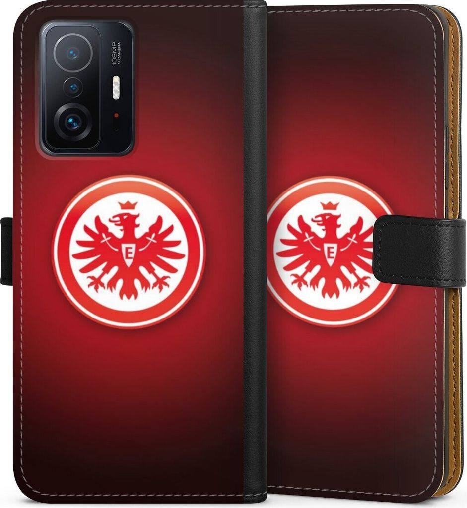 DeinDesign Klapphülle für Xiaomi 11T Pro 5G Handytasche Lederhülle Tasche Eintracht Frankfurt Offizielles Lizenzprodukt Wappen