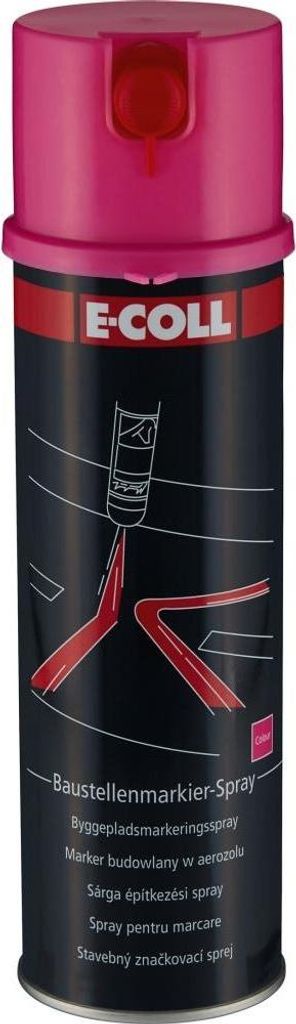 Baustellenmarkierspray 500ml pink E-COLL EE