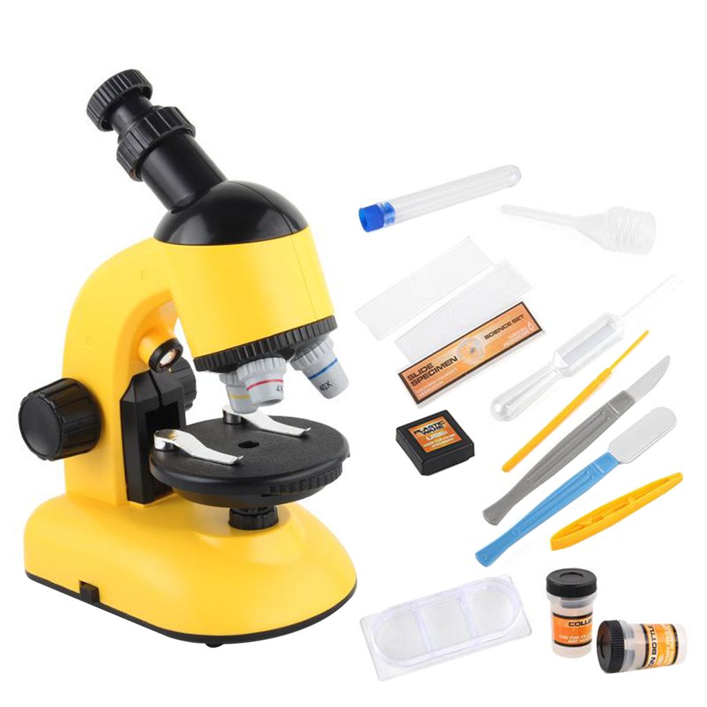 Kinder Wissenschaft Spielzeug Anfänger Mikroskop Kit C2121 100X 400X 1200X 