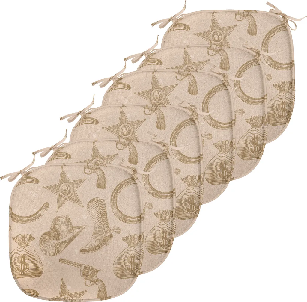 Coussin de Siège Imperméable 40 cm avec Attaches Motif Revolver Lot 6