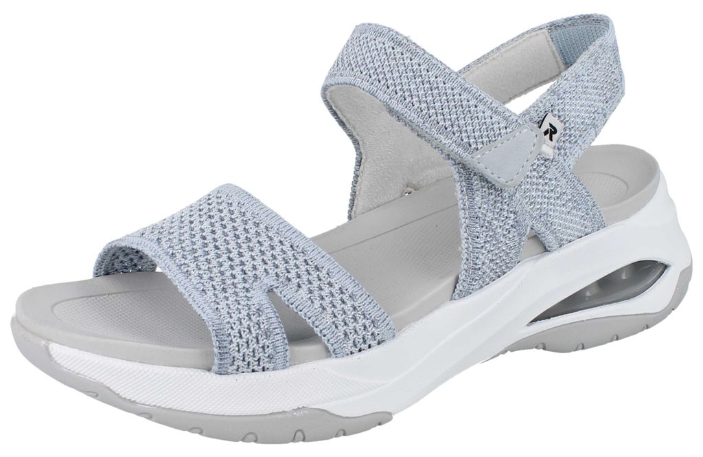 RIEKER Damen Trekkingsandale blau Strick Textil - Größe: 39 Produktbild 