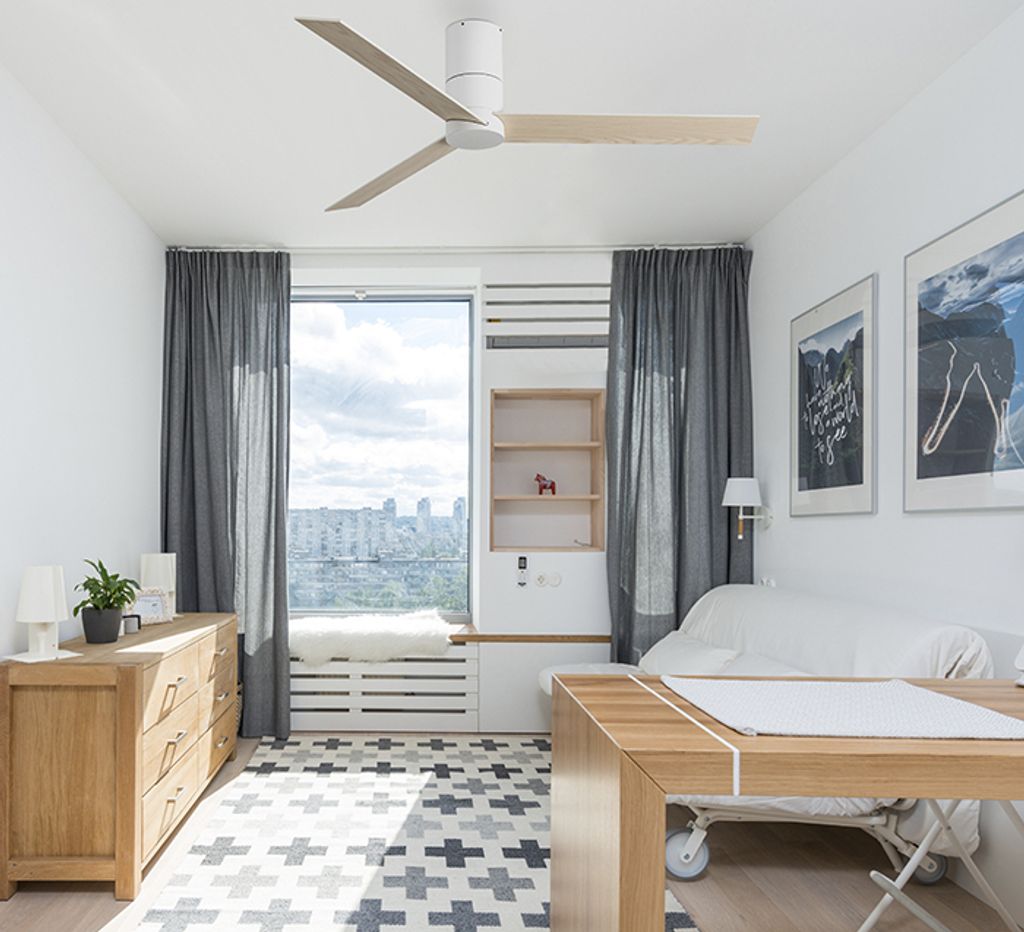 ventyly HYBRID Deckenventilator weiß/Esche