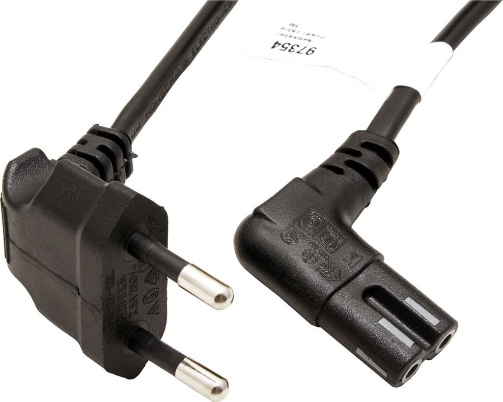 GOOBAY Kabel zasilający 2-pinowy, CEE 7/16(M) - IEC320 C7, Zdjęcie produktu 6