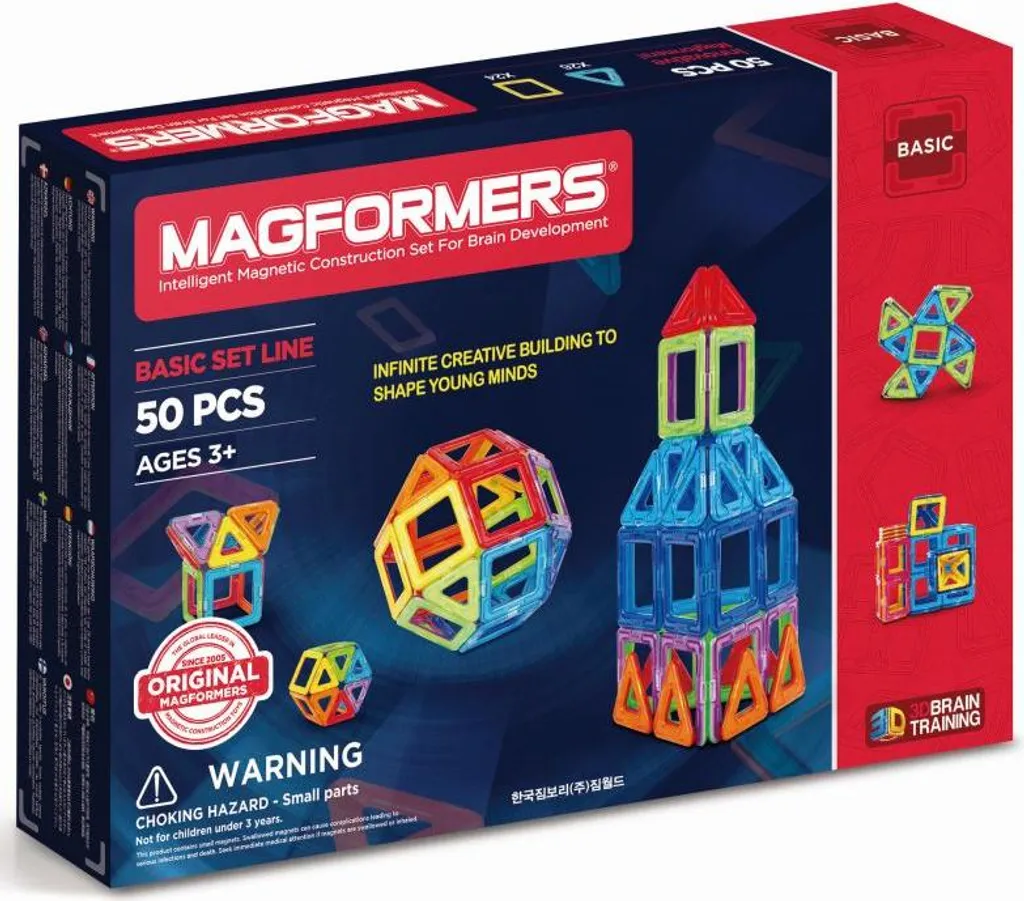 Magformers Set 50 pcs : Jouet Éducatif STEM pour Développer la Logique