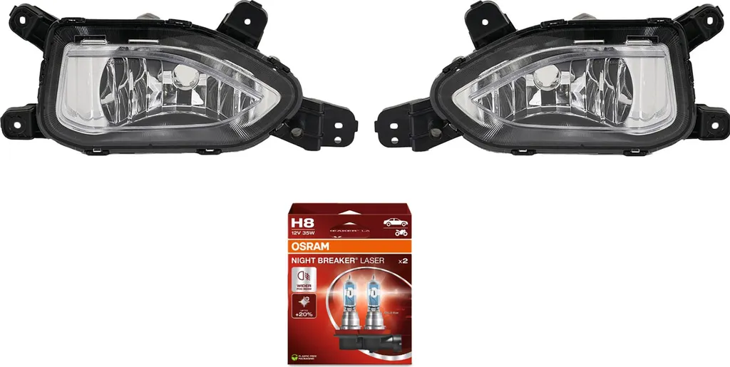 Kit antibrouillards pour Hyundai Kona avec ampoules Osram Night Breaker