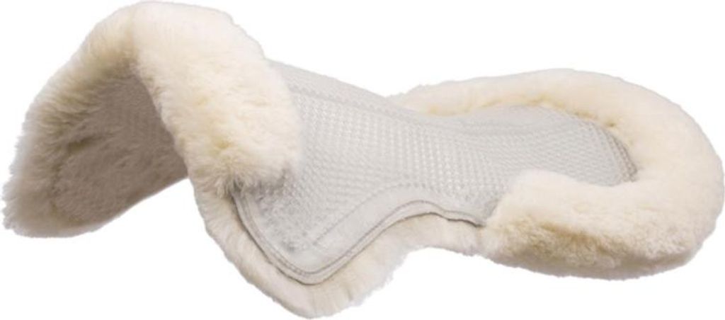 Acavallo Gel Pad mit Lammfell, Größe:XL, Farbe:transparent/white
