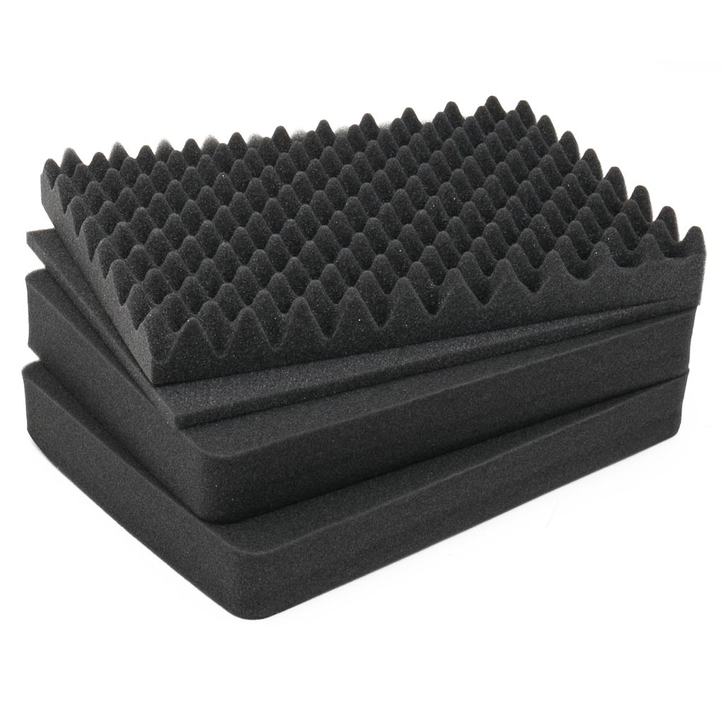 HMF ODR100 Koffereinlagen mit Rasterschaumstoff für Outdoor-Fotokoffer, 4er Set, 37,5 x 27 cm