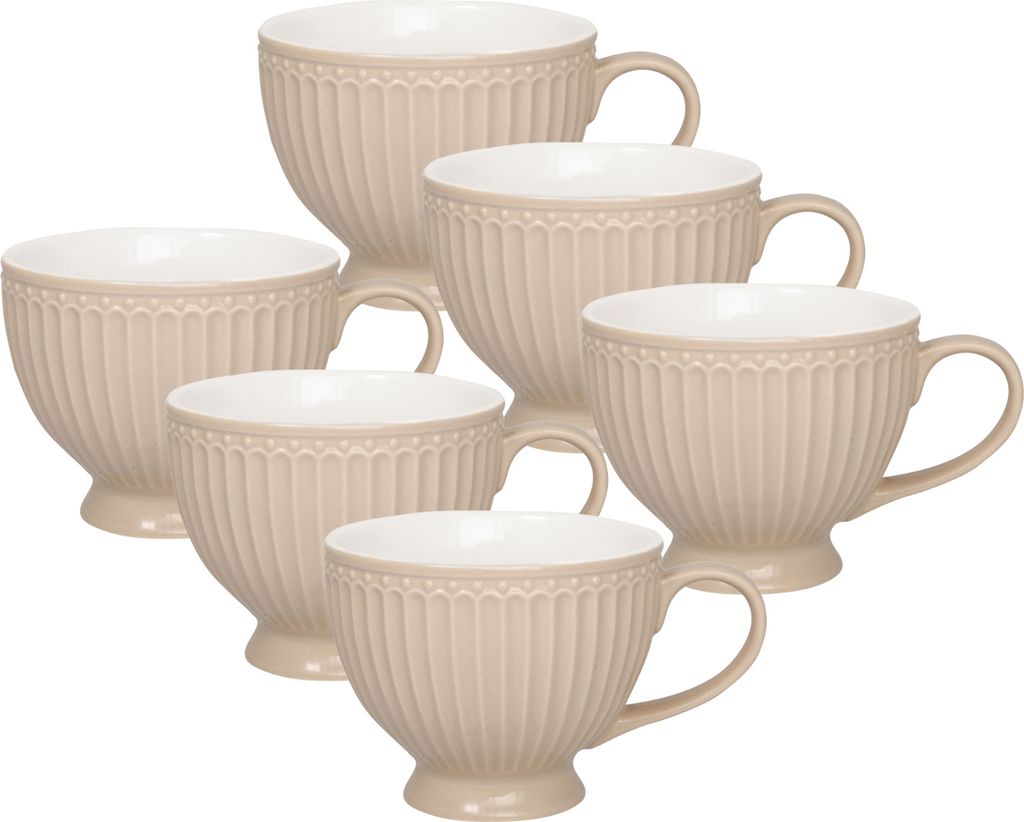 Greengate Alice Teetasse creamy fudge 0,4l Set6