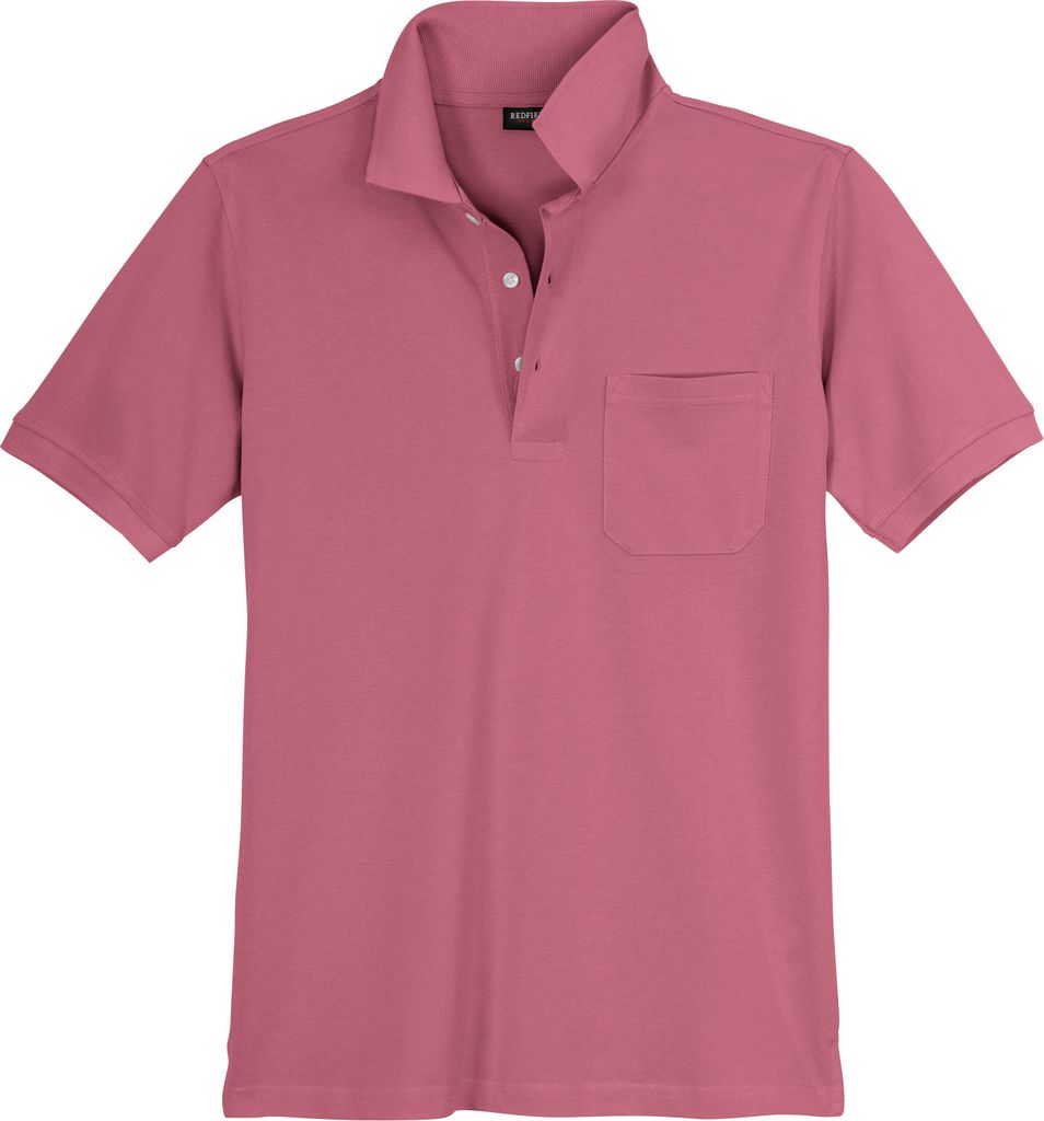 Redfield Ralph Übergrößen Poloshirt dunkelrosa