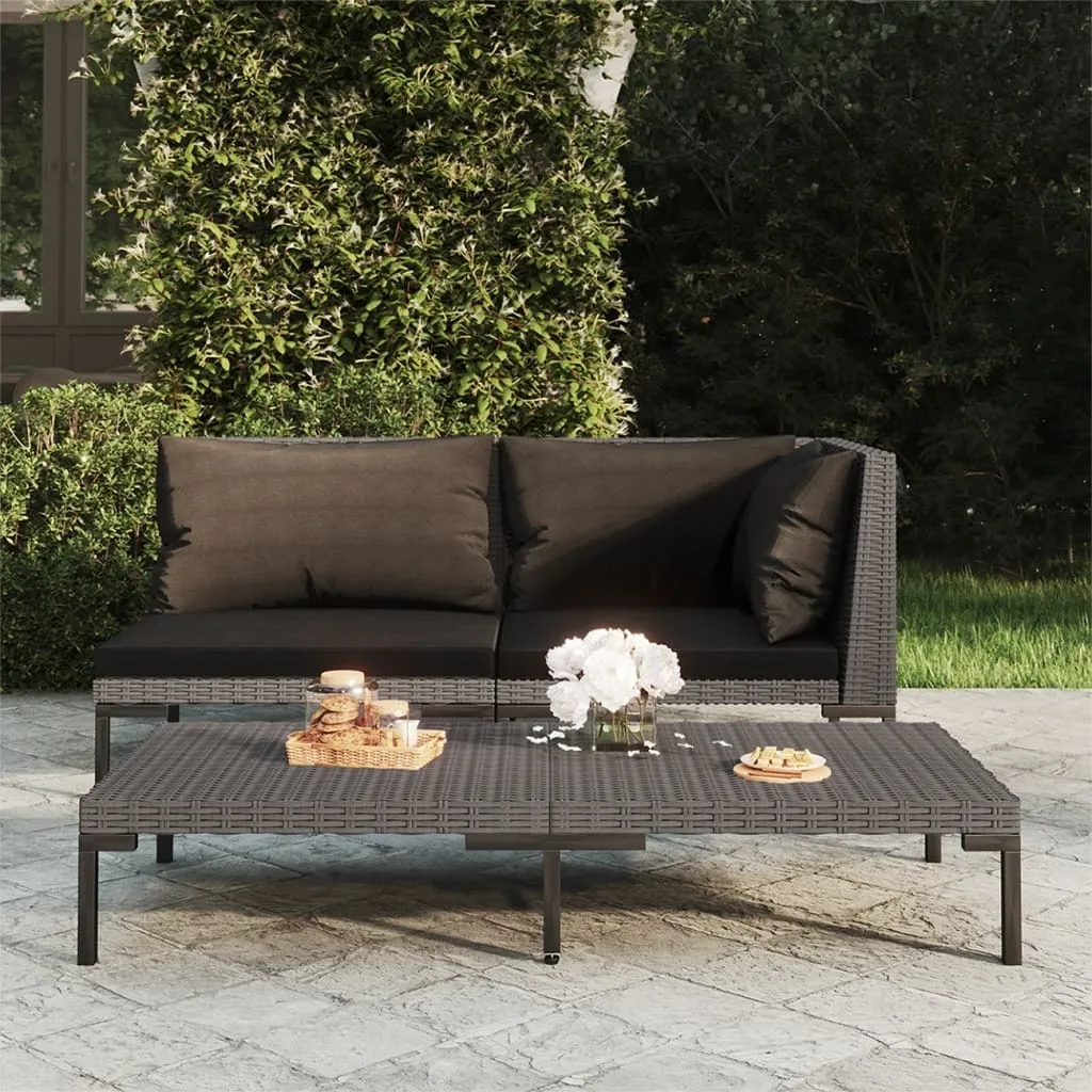 Divano Esterno Alta Resistenza Poly Rattan Semi Round 4528222 | Top Quality