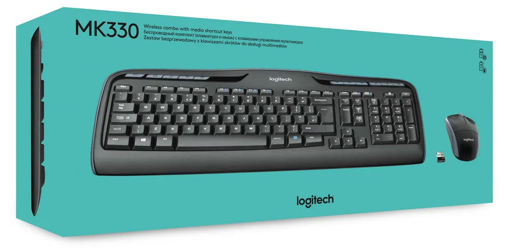 Logitech MK330 Ensemble Clavier et Souris Sans Fil Noir Retail AZERTY