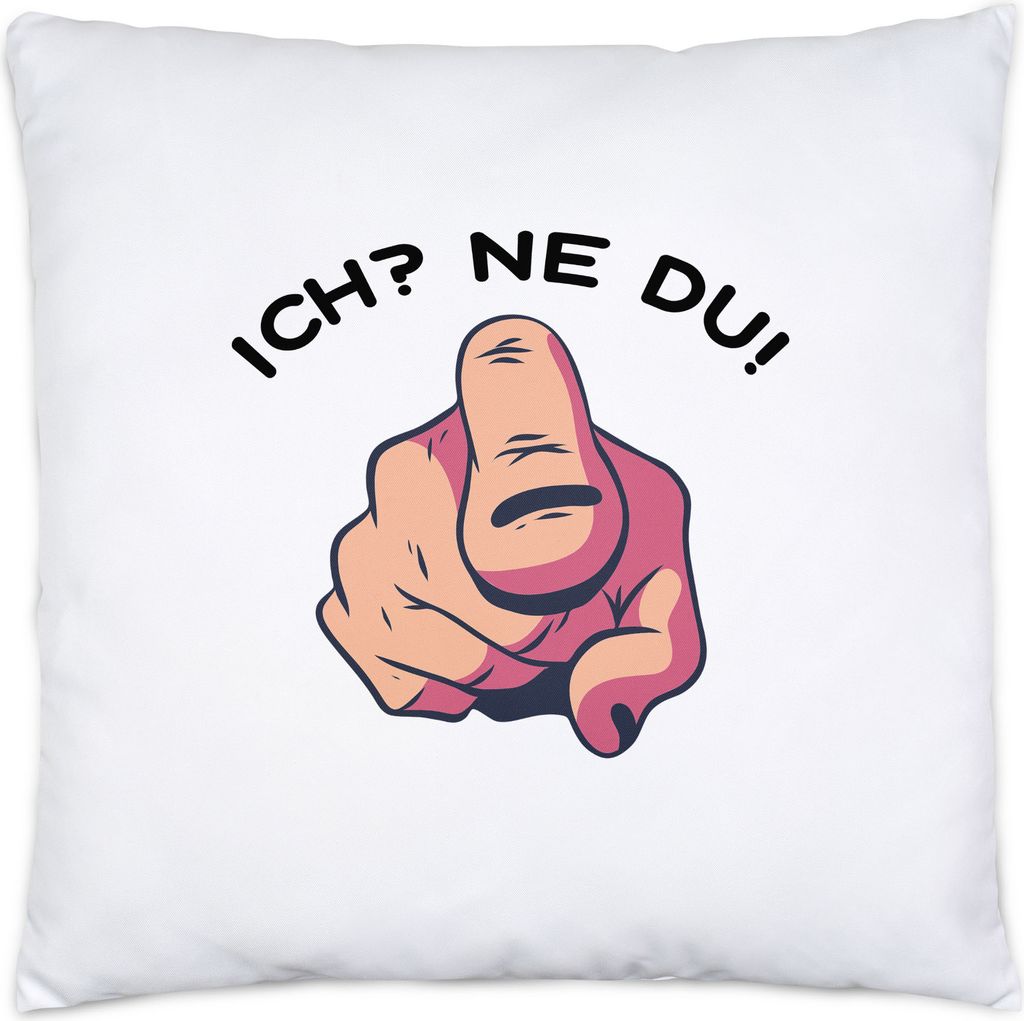 Ich? Ne Du! Kissen Inkl. Füllung Büro-Tasse Kollegen Chef Geschenkidee für Kollege Kollegin