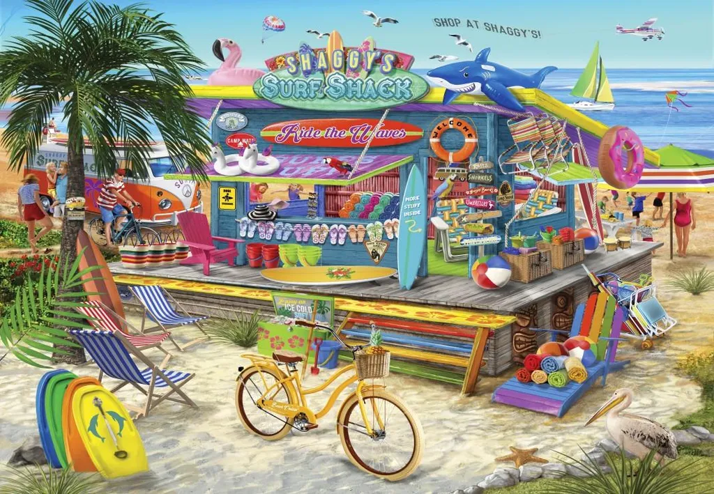 Puzzle 1000 pièces Bluebird Shaggy's Surf Shack - Thème plage de surf