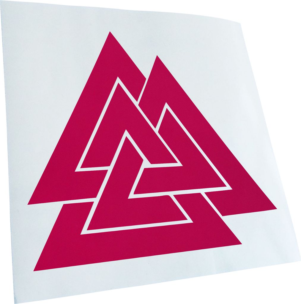 Kiwistar - Autoaufkleber - Valknut - Valr - Wotansknoten Heckscheibe - Aufkleber für Auto Kfz Fahrrad, LKW, Truck Mofa
