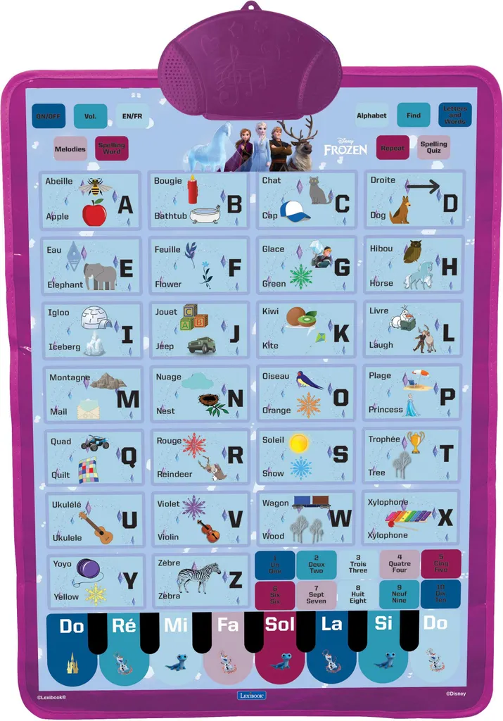 Poster Lexibook La Reine des Neiges interactif bilingue pour enfant