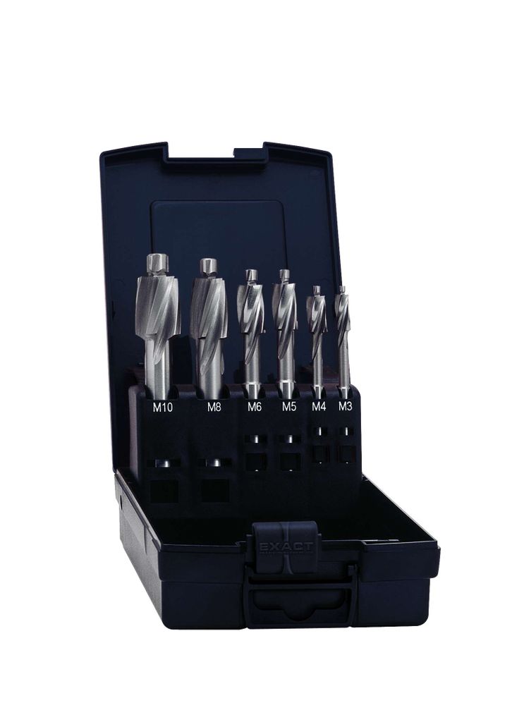 EXACT Flachsenker Set für Kernloch M3/M4/M5/M6/M8/M10/M12 HSS DIN 373 - 5861