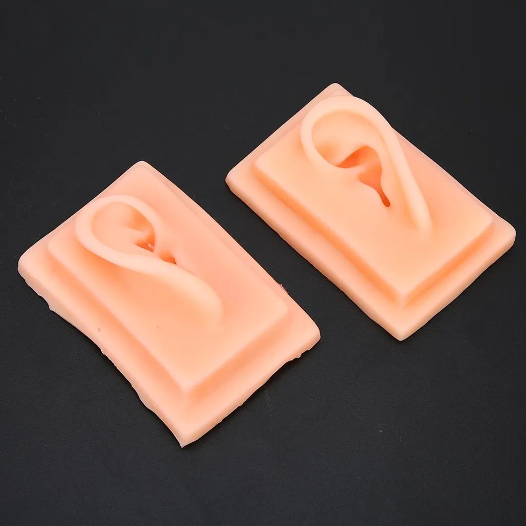 Oreille d'apprentissage en silicone pour exercices d'acupuncture 1:1