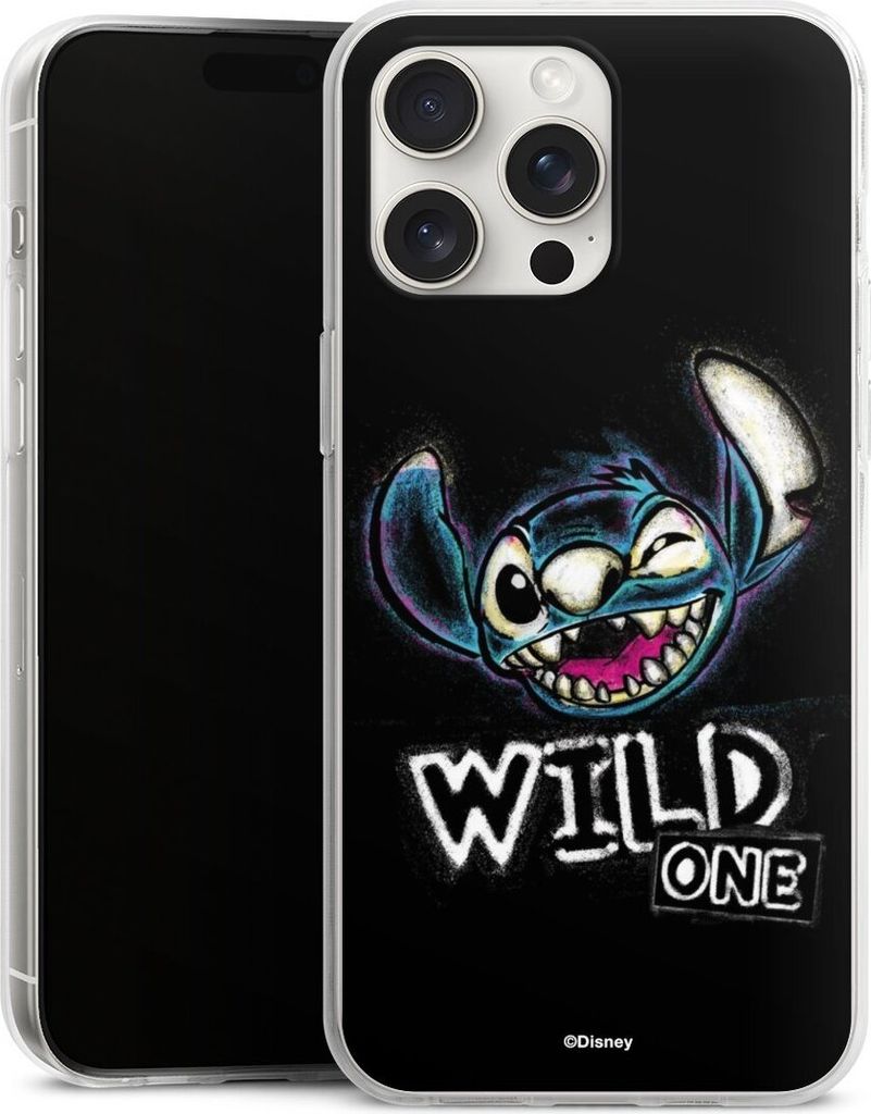 DeinDesign Handyhülle für Apple iPhone 15 Pro Max Silikon Hülle Case Smartphone Schutzhülle Disney Offizielles Lizenzprodukt Lilo & Stitch