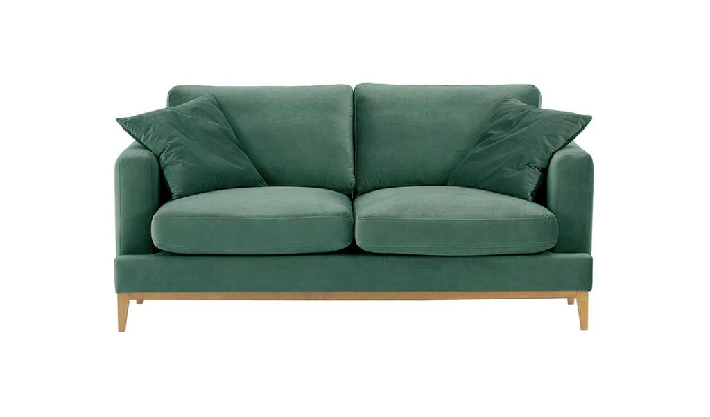 SLF24 - 2,5-Sitzer-Sofa Covex Wood - schmutziges Himmelblau - Velluto 12