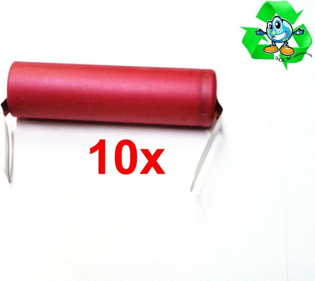 10 x Akku Sanyo UR18650SA 3,6 V 1300 mAh 20 A