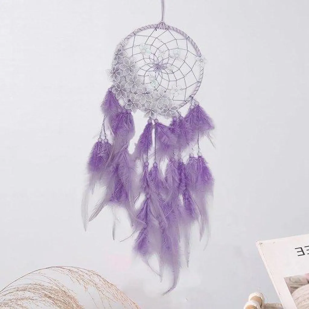 Capteur de rêves violet idéal pour déco salon ou cadeau anniversaire