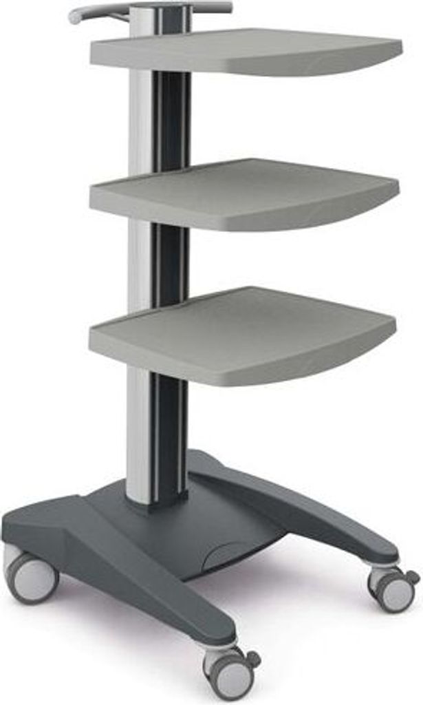 Haeberle fuego Basiswagen mit 3 ABS-Ablageplatten, Dekorstreifen Farbe:grau
